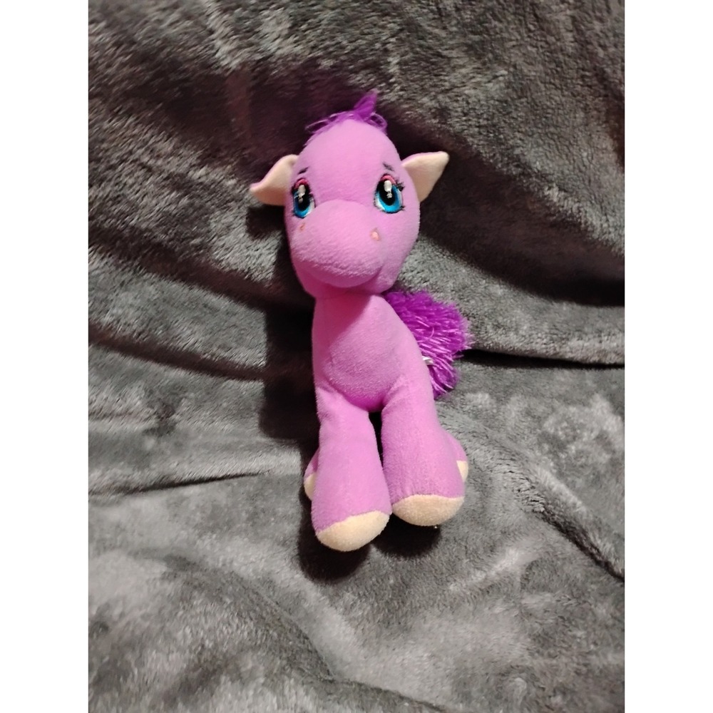 Purple Horse With Blue And Yellow Stars Plush Stuffed Animal 12"